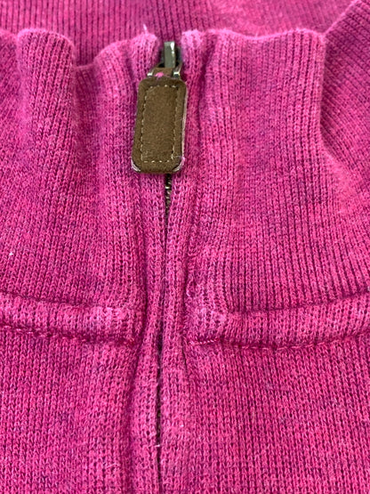 【中古品】【メンズ】 POLO RALPH LAUREN ポロ ラルフローレン LS ハーフジップ ニット 長袖 ロングスリーブ トップス 147-260923-hu-10-min サイズ：XXL カラー：ワインレッド系 万代Net店