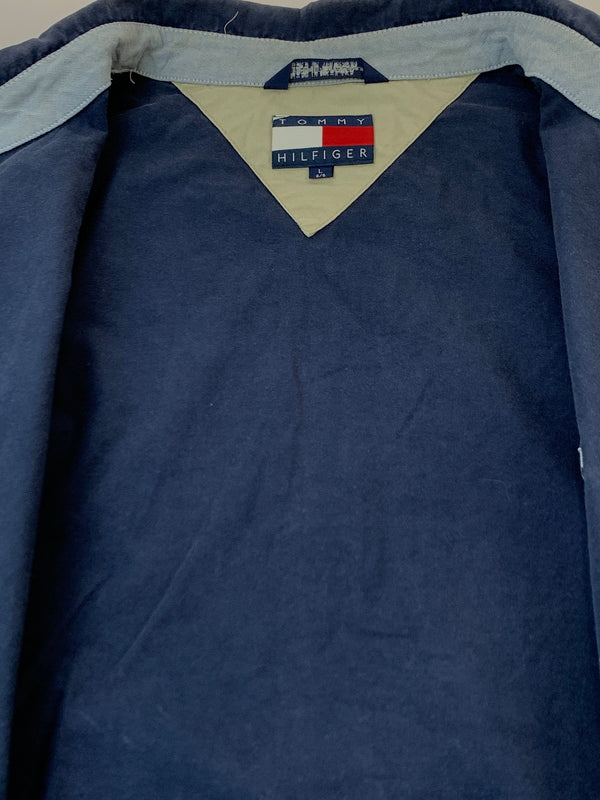 【現状渡し品】【メンズ】 TOMMY HILFIGER トミーヒルフィガー スウィングトップ ライト アウター 146-260923-hu-08-min サイズ：L カラー：ネイビー 万代Net店