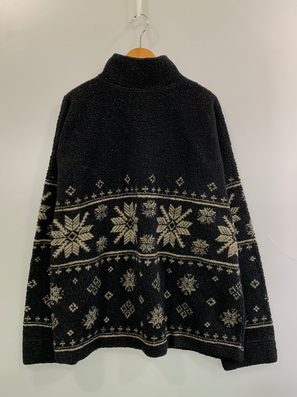 【中古品】【メンズ】 DISNEY ディズニー 雪柄 ハーフジップフリース ボア アウター 146-260923-hu-12-min サイズ：XL カラー：ブラック 万代Net店