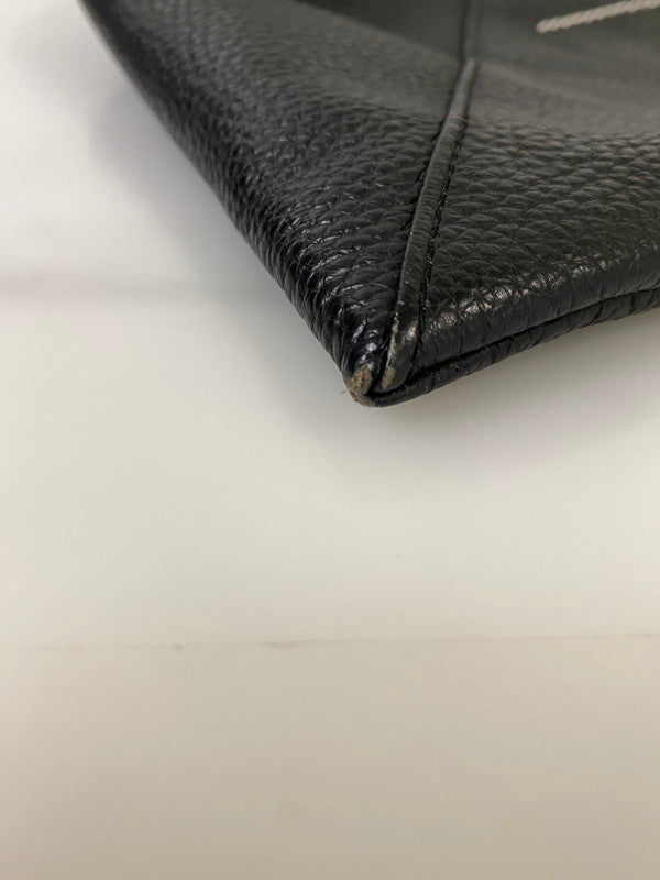 【中古品】【メンズ/レディース】 MM6 エムエムシックス MAISON MARGIELA メゾン マルジェラ スモール ジャパニーズ レザー トートバッグ SB6WD0013 P4344 188-260918-hu-41-min サイズ：UNI カラー：ブラック 万代Net店