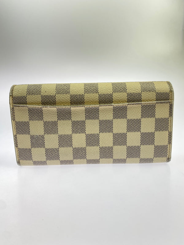 【現状渡し品】【メンズ/レディース】 LOUIS VUITTON ルイヴィトン ダミエ・アズール ポルトフォイユサラ N63208 長財布 ロングウォレット 179-260925-em-52-min カラー：ベージュ系 万代Net店