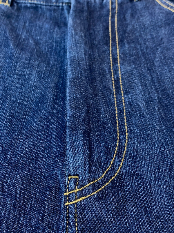 【中古品】【メンズ】 FRESH SERVICE フレッシュ サービス CORPORATE DENIM FIVE POCKET PANTS デニム パンツ FSC253-40096OB ジーパン ボトムス 140-260923-hu-04-min サイズ：L カラー：インディゴ 万代Net店