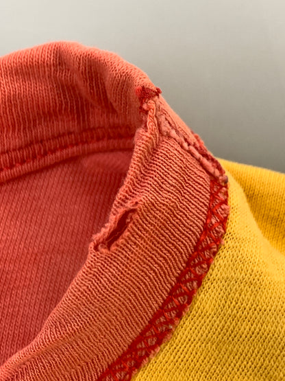 【現状渡し品】【メンズ】 CHAMPION チャンピオン 70S DOUBLE FACE TEE 70年代 ダブルフェイスティー 半袖 ショートスリーブ 146-260923-hu-01-min サイズ：L カラー：レッド（色あせ） 万代Net店