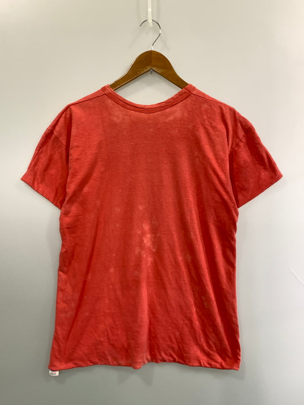 【現状渡し品】【メンズ】 CHAMPION チャンピオン 70S DOUBLE FACE TEE 70年代 ダブルフェイスティー 半袖 ショートスリーブ 146-260923-hu-01-min サイズ：L カラー：レッド（色あせ） 万代Net店