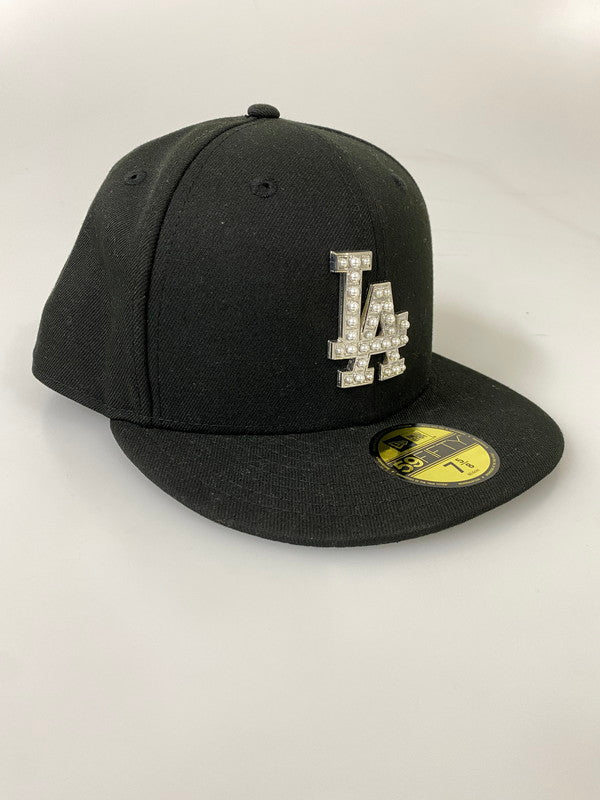 【中古品】【メンズ】 NEW ERA ニューエラ PEARL BADGE LA BB CAP パール バッジ エーエル ビービー キャップ 59FIFTY キャップ 帽子 185-260918-hu-44-min サイズ：7 5/8 カラー：ブラック 万代Net店