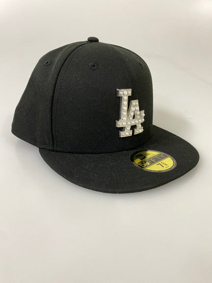 【中古品】【メンズ】 NEW ERA ニューエラ PEARL BADGE LA BB CAP パール バッジ エーエル ビービー キャップ 59FIFTY キャップ 帽子 185-260918-hu-44-min サイズ：7 5/8 カラー：ブラック 万代Net店