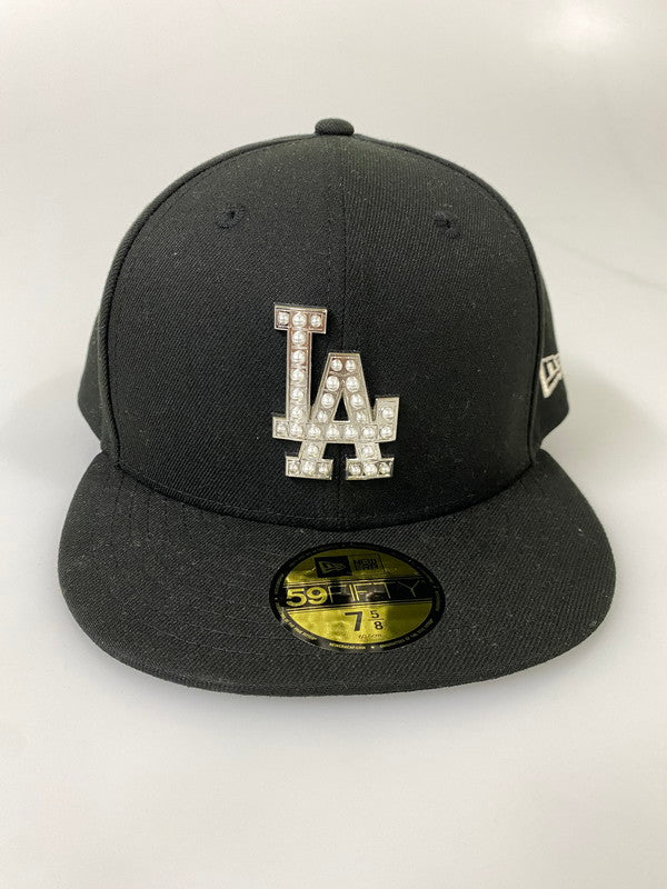 【中古品】【メンズ】 NEW ERA ニューエラ PEARL BADGE LA BB CAP パール バッジ エーエル ビービー キャップ 59FIFTY キャップ 帽子 185-260918-hu-44-min サイズ：7 5/8 カラー：ブラック 万代Net店