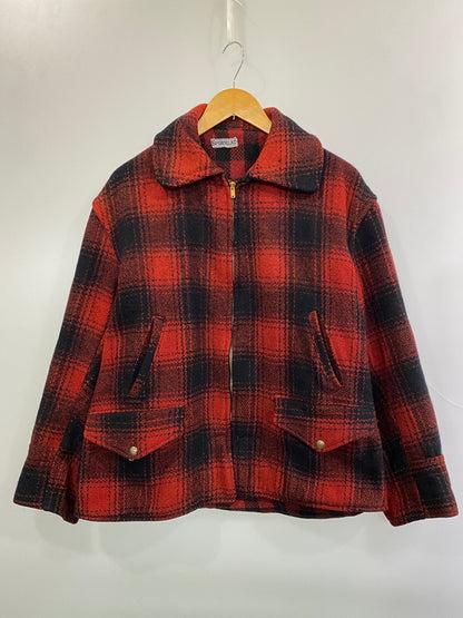 【現状渡し品】【メンズ】 SPORTCLAD スポーツクラッド 30S～ TALON MACKINAW WOOL CRUISER JACKET 30年代 タロン マッキーノ ウール クルーザー アウター コート 146-260922-hu-24-min サイズ：タグ破損のため不明 カラー：レッド/ブラック（チェック） 万代Net店