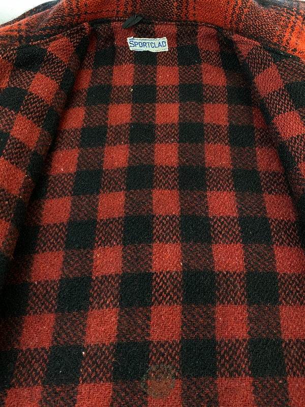 【現状渡し品】【メンズ】 SPORTCLAD スポーツクラッド 30S～ TALON MACKINAW WOOL CRUISER JACKET 30年代 タロン マッキーノ ウール クルーザー アウター コート 146-260922-hu-24-min サイズ：タグ破損のため不明 カラー：レッド/ブラック（チェック） 万代Net店