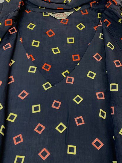 【中古品】【メンズ】 PLEETWAY BALLOON SEAT プリートウェイ バルーン シート 50S LS RAYON SHIRT 50年代 ロングスリーブ レーヨン シャツ 長袖 ヴィンテージ 146-260929-hu-02-min サイズ：サイズ表記不明 カラー：ネイビー/レッド/イエロー 万代Net店