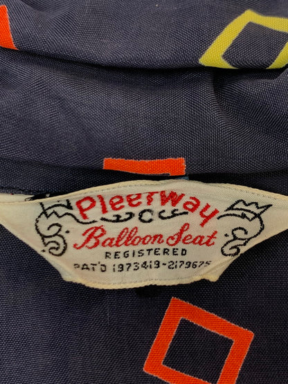 【中古品】【メンズ】 PLEETWAY BALLOON SEAT プリートウェイ バルーン シート 50S LS RAYON SHIRT 50年代 ロングスリーブ レーヨン シャツ 長袖 ヴィンテージ 146-260929-hu-02-min サイズ：サイズ表記不明 カラー：ネイビー/レッド/イエロー 万代Net店