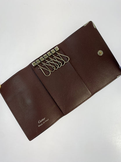 【中古品】【メンズ/レディース】 CARTIER カルティエ MUST DE CARTIER 6KEY CASE マスト ドゥ カルティエ 6キーケース 本革 181-260925-em-53-min カラー：ブラック 万代Net店
