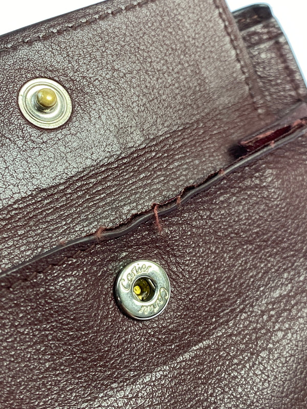 【中古品】【メンズ/レディース】 CARTIER カルティエ MUST DE CARTIER WALLET マスト ドゥ カルティエ ウォレット 二つ折り財布 小物 レザー 181-260925-em-54-min カラー：ブラック 万代Net店
