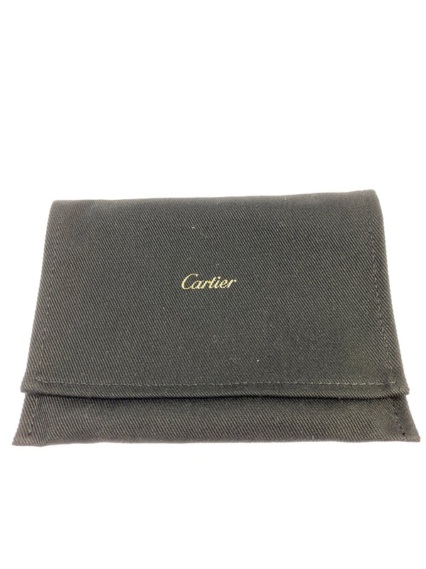 【中古品】【メンズ/レディース】 CARTIER カルティエ MUST DE CARTIER WALLET マスト ドゥ カルティエ ウォレット 二つ折り財布 小物 レザー 181-260925-em-54-min カラー：ブラック 万代Net店