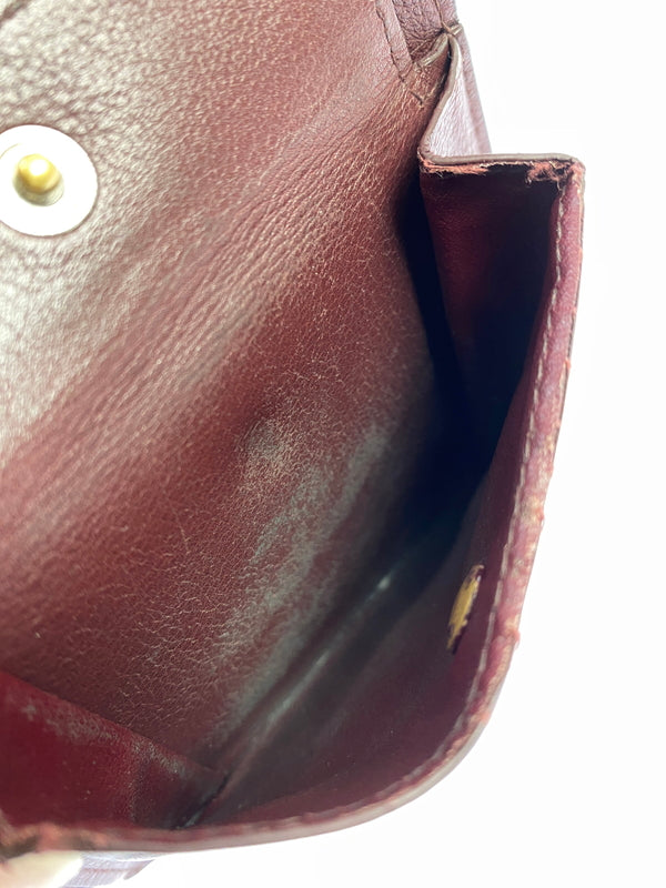 【中古品】【メンズ/レディース】 CARTIER カルティエ MUST DE CARTIER WALLET マスト ドゥ カルティエ ウォレット 二つ折り財布 小物 レザー 181-260925-em-54-min カラー：ブラック 万代Net店