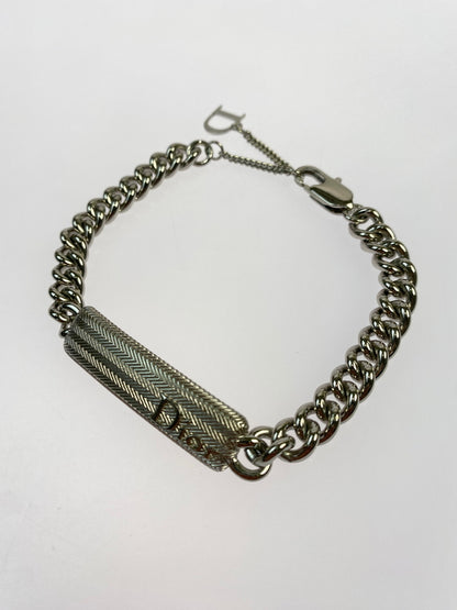 【中古品】【メンズ/レディース】 DIOR ディオール GUILLOCHE ギローシュ チェーンブレスレット アクセサリー 182-260925-em-55-min カラー：シルバー 万代Net店
