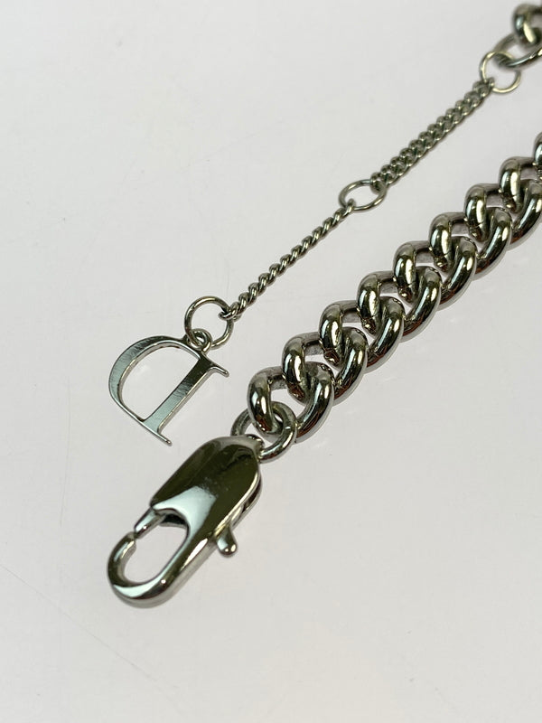 【中古品】【メンズ/レディース】 DIOR ディオール GUILLOCHE ギローシュ チェーンブレスレット アクセサリー 182-260925-em-55-min カラー：シルバー 万代Net店