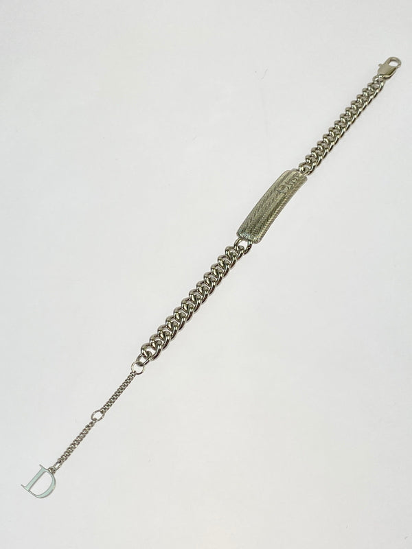 【中古品】【メンズ/レディース】 DIOR ディオール GUILLOCHE ギローシュ チェーンブレスレット アクセサリー 182-260925-em-55-min カラー：シルバー 万代Net店