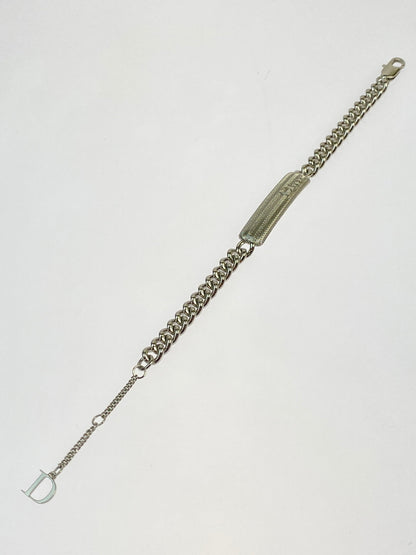 【中古品】【メンズ/レディース】 DIOR ディオール GUILLOCHE ギローシュ チェーンブレスレット アクセサリー 182-260925-em-55-min カラー：シルバー 万代Net店
