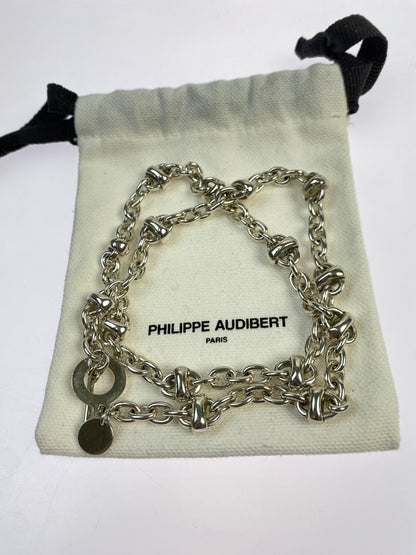 【中古品】【メンズ/レディース】 PHILIPPE AUDIBERT フィリップ オーディベール ネックレス アクセサリー チェーン 192-260925-em-57-min カラー：シルバー 万代Net店