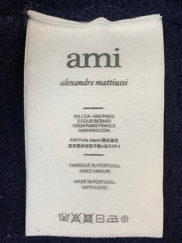 【中古品】【メンズ】 AMI PARIS アミ パリス ADC CREWNECK SWEATER UKS002 018 クルーネック セーター メンズ トップス 丸首 ニット ハート 141-260925-em-05-min サイズ：XL カラー：ネイビー 万代Net店
