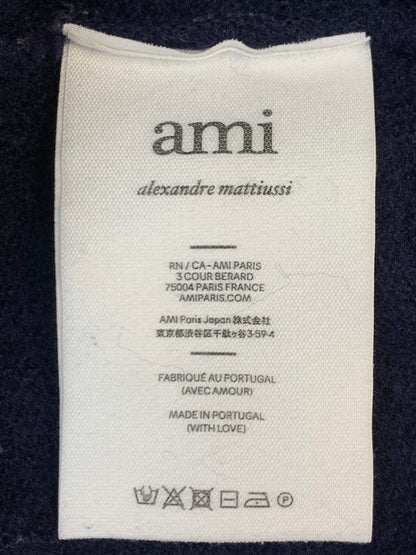 【中古品】【メンズ】 AMI PARIS アミ パリス ADC CREWNECK SWEATER UKS002 018 クルーネック セーター メンズ トップス 丸首 ニット ハート 141-260925-em-05-min サイズ：XL カラー：ネイビー 万代Net店