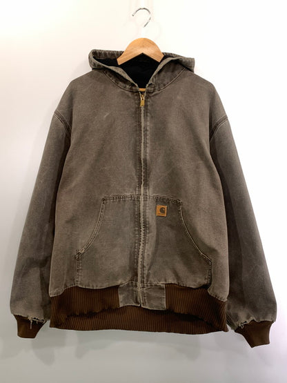 【現状渡し品】【メンズ】 CARHARTT カーハート ACTIVE JACKET J168 CHT アクティブジャケット メンズ アウター フード付き 146-260925-em-10-min サイズ：XL カラー：チェスナット 万代Net店