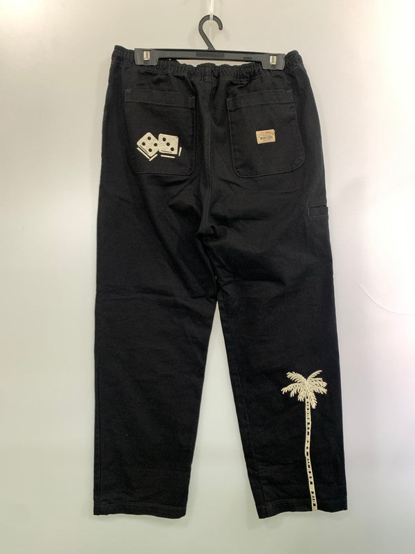 【中古品】【メンズ】 STUSSY ステューシー NOMA ICON BEACH PANT ノーマ アイコン ビーチ パンツ ボトムス 153-260929-hu-04-min サイズ：L カラー：ブラック 万代Net店