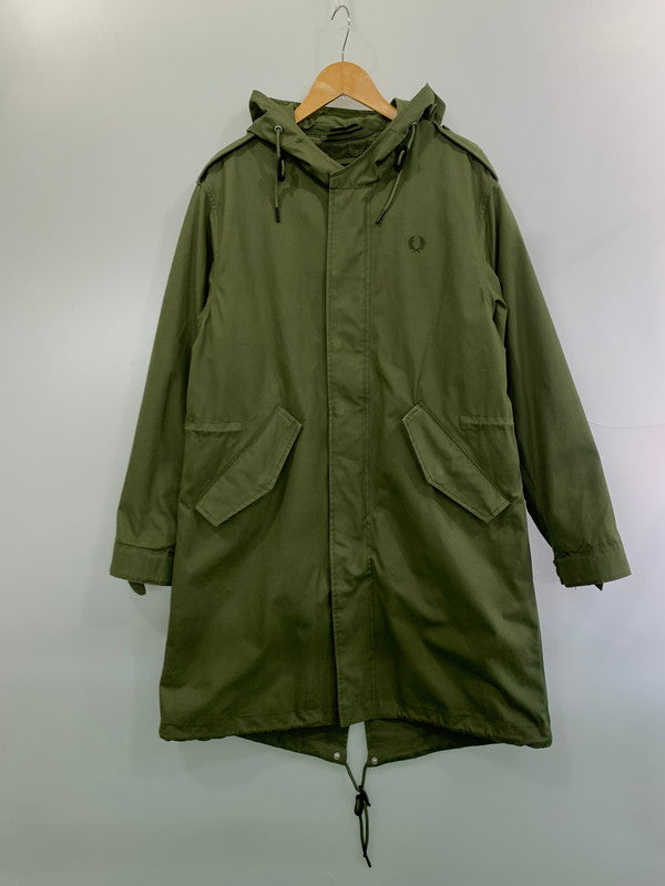 【中古品】【メンズ】 FRED PERRY フレッドペリー M-51 モッズコート J4583 メンズ アウター モッズパーカー ミリタリー 141-260925-em-06-min サイズ：M カラー：オリーブグリーン 万代Net店