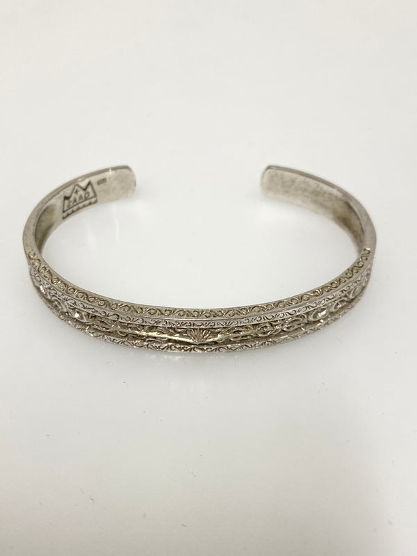 【中古品】【メンズ/レディース】 SAAD サード 太陽神唐草 バングル サンシンボル アラベスク インディアンジュエリー 192-260927-em-31-min カラー：シルバー 万代Net店