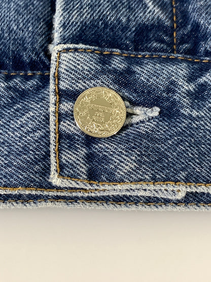 【中古品】【メンズ】 VETEMENTS ヴェトモン ARTISANAL HOODED DENIM JACKET SS20JA109 アーティザナル フーデッド デニム ジャケット メンズ アウター Gジャン 141-260925-em-17-min サイズ：S カラー：インディゴ 万代Net店