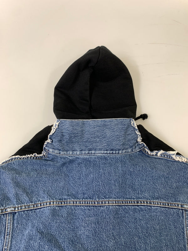 【中古品】【メンズ】 VETEMENTS ヴェトモン ARTISANAL HOODED DENIM JACKET SS20JA109 アーティザナル フーデッド デニム ジャケット メンズ アウター Gジャン 141-260925-em-17-min サイズ：S カラー：インディゴ 万代Net店