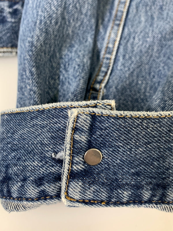 【中古品】【メンズ】 VETEMENTS ヴェトモン ARTISANAL HOODED DENIM JACKET SS20JA109 アーティザナル フーデッド デニム ジャケット メンズ アウター Gジャン 141-260925-em-17-min サイズ：S カラー：インディゴ 万代Net店