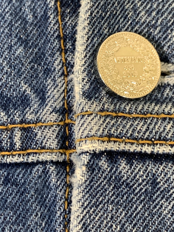 【中古品】【メンズ】 VETEMENTS ヴェトモン ARTISANAL HOODED DENIM JACKET SS20JA109 アーティザナル フーデッド デニム ジャケット メンズ アウター Gジャン 141-260925-em-17-min サイズ：S カラー：インディゴ 万代Net店