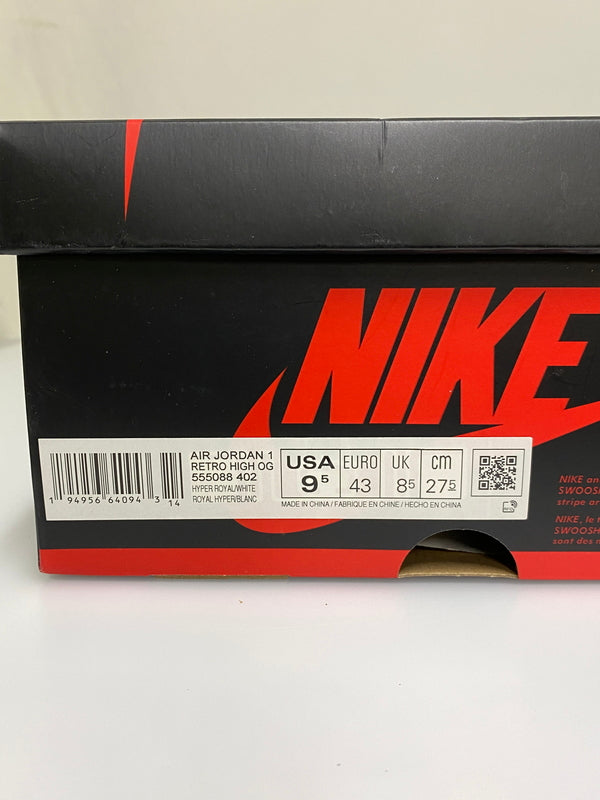 【現状渡し品】【メンズ】 NIKE ナイキ 555088-402 AIR JORDAN 1 RETRO HIGH OG 靴 シューズ スニーカー SNEAKERS 160-260926-zi-32-min サイズ：27.5cm カラー：HYPER ROYAL/WHITE 万代Net店