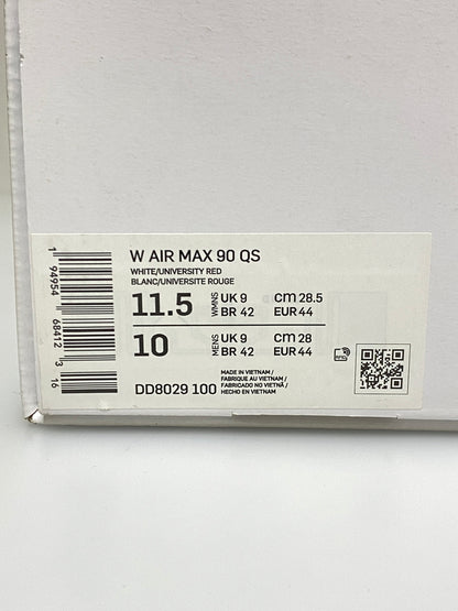 【中古品】【メンズ】 NIKE ナイキ AIR MAX 90 QS 靴 シューズ スニーカー SNEAKERS 160-260926-zi-34-min サイズ：28.5cm カラー：WHITE/UNIVERSITY RED TULIP PINK-WHITE 万代Net店
