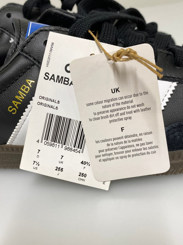 【中古美品】【メンズ/レディース】 ADIDAS アディダス B75807 SAMBA OG 靴 シューズ スニーカー SNEAKERS 161-260926-zi-41-min サイズ：25.5cm カラー：ブラック 万代Net店