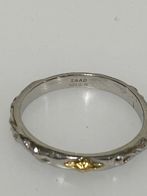 【中古品】【メンズ/レディース】 SAAD サード アラベスク サンシンボル SILVER 925 K10 リング 指輪 ジュエリー アクセサリー 192-260927-em-32-min サイズ：15 カラー：シルバー 万代Net店