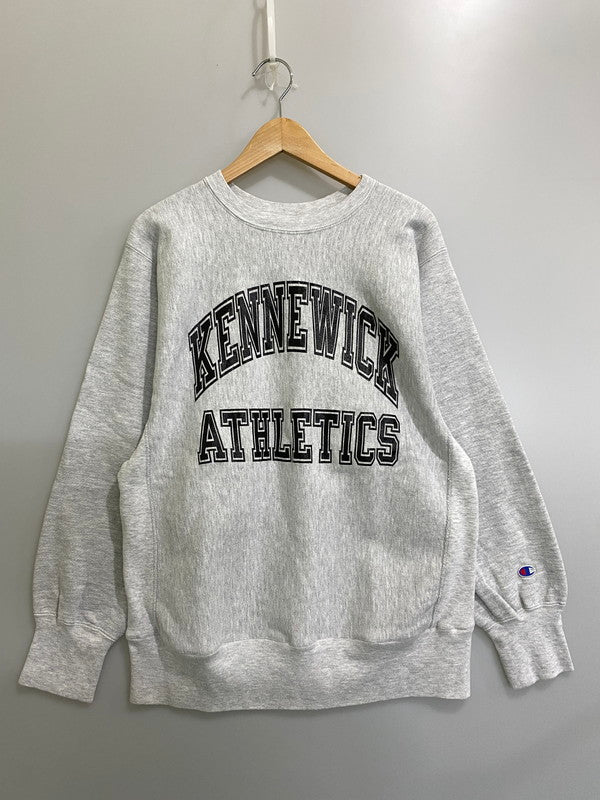 【中古品】【メンズ】 CHAMPION チャンピオン 90S 刺繍タグ USA製 SWEAT SHIRT スウェットシャツ トップス 146-260926-zi-24-min サイズ：XL カラー：ライトグレー 万代Net店