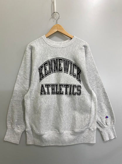 【中古品】【メンズ】 CHAMPION チャンピオン 90S 刺繍タグ USA製 SWEAT SHIRT スウェットシャツ トップス 146-260926-zi-24-min サイズ：XL カラー：ライトグレー 万代Net店