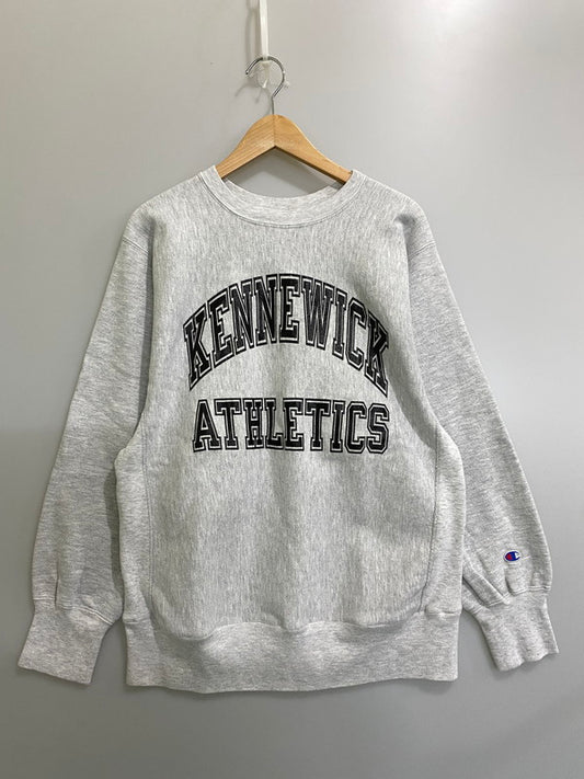 【中古品】【メンズ】 CHAMPION チャンピオン 90S 刺繍タグ USA製 SWEAT SHIRT スウェットシャツ トップス 146-260926-zi-24-min サイズ：XL カラー：ライトグレー 万代Net店