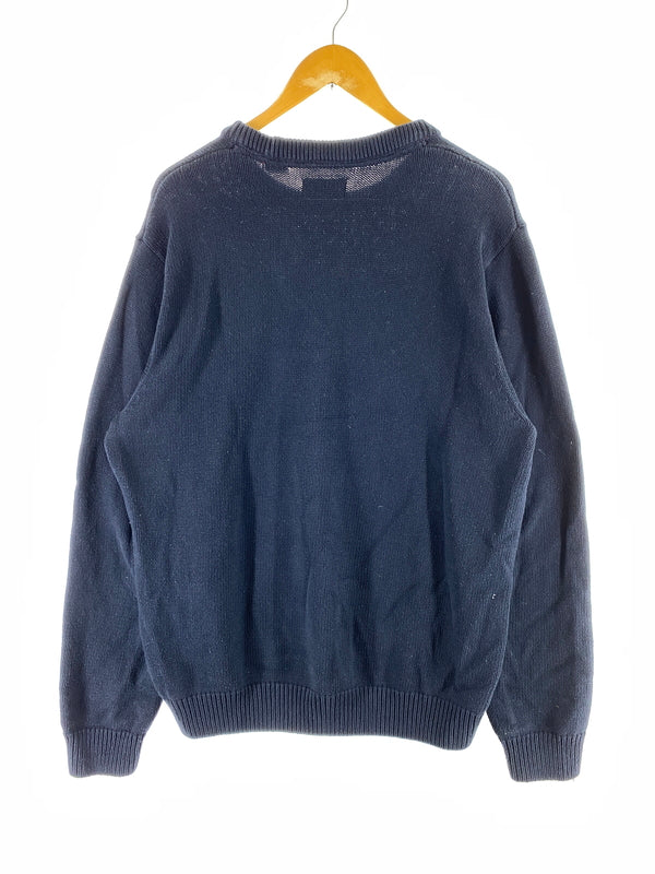 【中古品】【メンズ】 CHAPS チャップス 星条旗 セーター メンズ ニット 長袖 トップス 146-261005-em-15-min サイズ：L カラー：ネイビー 万代Net店