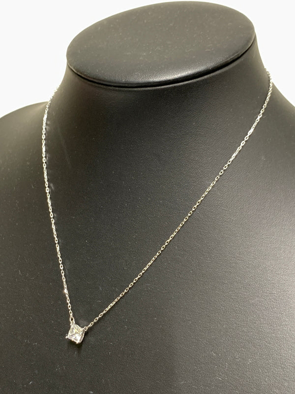 【中古品】【レディース】 SWAROVSKI スワロフスキー ATTRACT NECKLACE 5510696 アトラクト ネックレス スクエアカット クリアクリスタル アクセサリー ジュエリー 192-260927-em-40-min カラー：シルバー 万代Net店