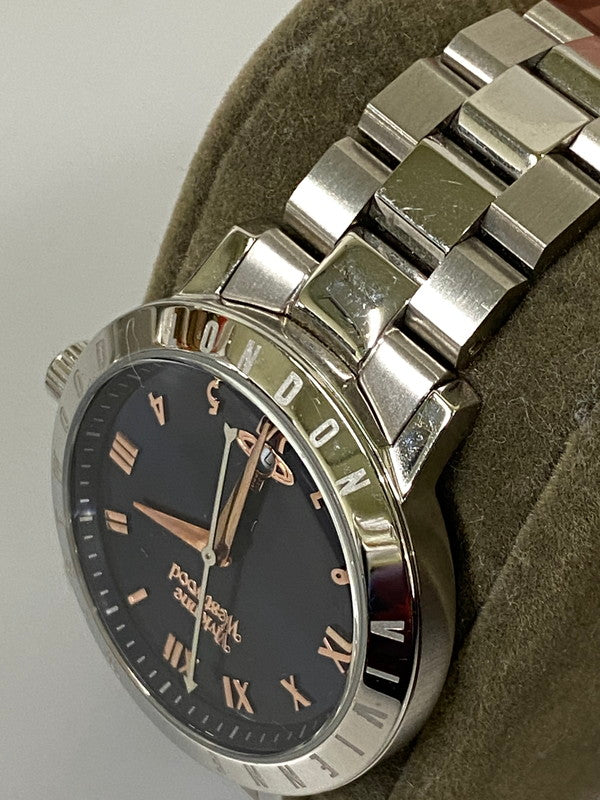 【中古品】【メンズ】 VIIVENNE WESTWOOD ヴィヴィアン ウエストウッド ブルームズベリー アナログ クオーツ腕時計 VV152NVSL 197-261008-KS-21-min カラー：シルバー 万代Net店