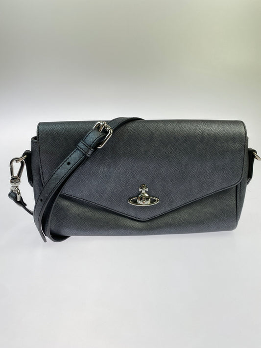【中古品】【メンズ/レディース】 VIVIENNE WESTWOOD ヴィヴィアン ウエストウッド メタリック ショルダーバッグ 188-261004-hu-16-min カラー：グレー系 万代Net店