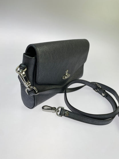 【中古品】【メンズ/レディース】 VIVIENNE WESTWOOD ヴィヴィアン ウエストウッド メタリック ショルダーバッグ 188-261004-hu-16-min カラー：グレー系 万代Net店