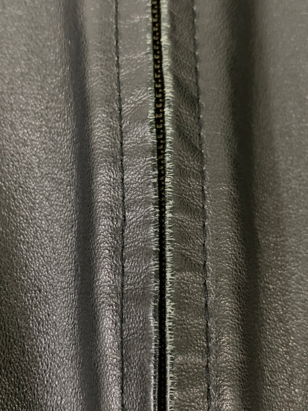 【中古品】【メンズ】 ST JOHN'S BAY セントジョンズベイ LEATHER JACKET レザー ジャケット メンズ アウター 革ジャン ジップアップ 146-260925-em-43-min サイズ：L カラー：ブラック 万代Net店