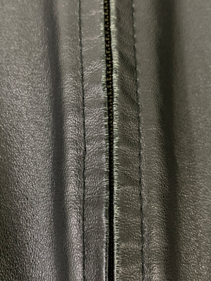 【中古品】【メンズ】 ST JOHN'S BAY セントジョンズベイ LEATHER JACKET レザー ジャケット メンズ アウター 革ジャン ジップアップ 146-260925-em-43-min サイズ：L カラー：ブラック 万代Net店