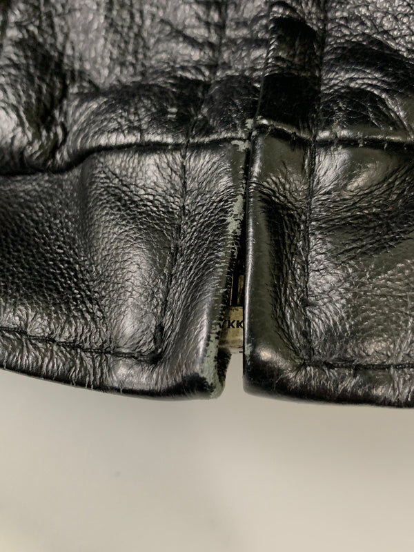 【中古品】【メンズ】 ST JOHN'S BAY セントジョンズベイ LEATHER JACKET レザー ジャケット メンズ アウター 革ジャン ジップアップ 146-260925-em-43-min サイズ：L カラー：ブラック 万代Net店