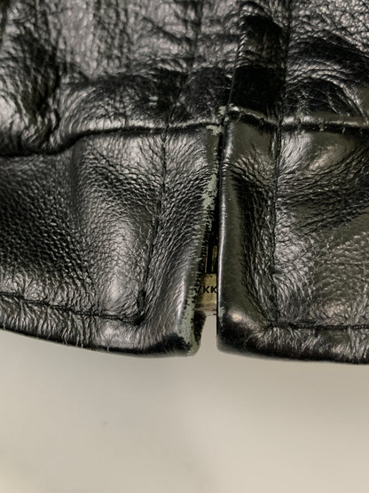 【中古品】【メンズ】 ST JOHN'S BAY セントジョンズベイ LEATHER JACKET レザー ジャケット メンズ アウター 革ジャン ジップアップ 146-260925-em-43-min サイズ：L カラー：ブラック 万代Net店